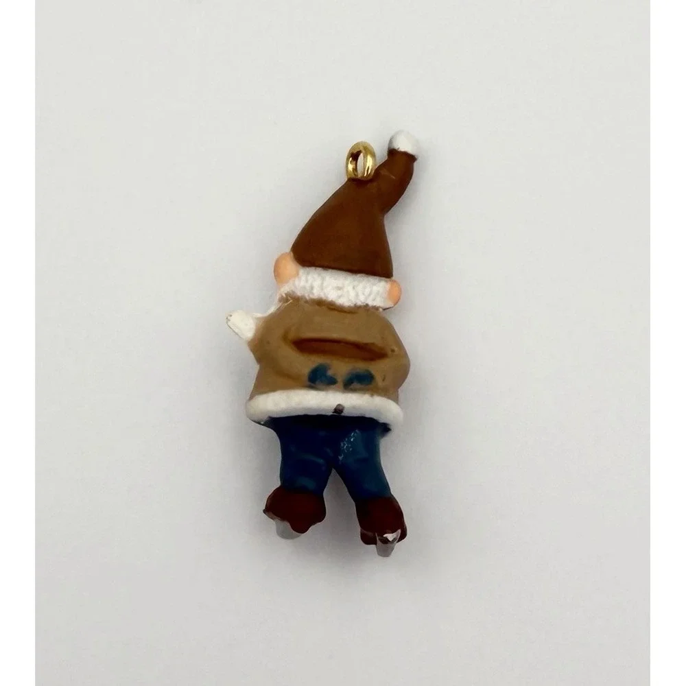 1993 Hallmark Keepsake Miniature Ornament Learning to Skate Gnome Vintage